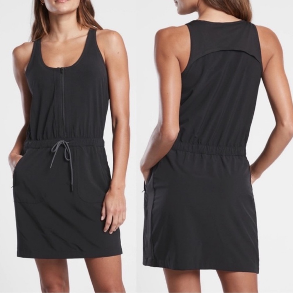 ATHLETA Black Expedition Dress Built in Shorts Tank Size 6